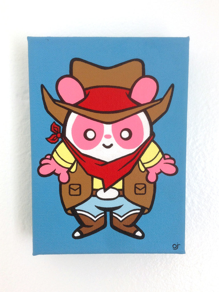 Cowboy Pinkee Panda by Oscar Rosales