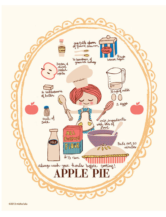 Apple Pie Print by Misha Lulu