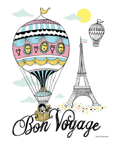 Bon Voyage Print by Misha Lulu