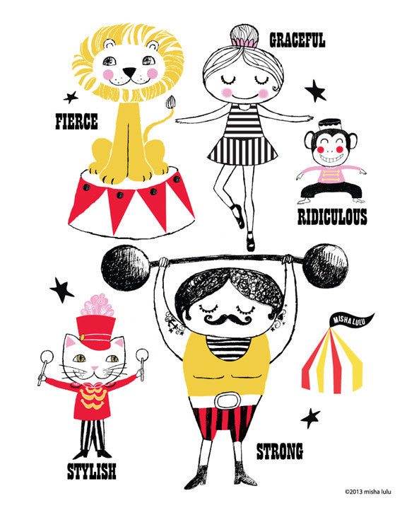 Circus Print by Misha Lulu