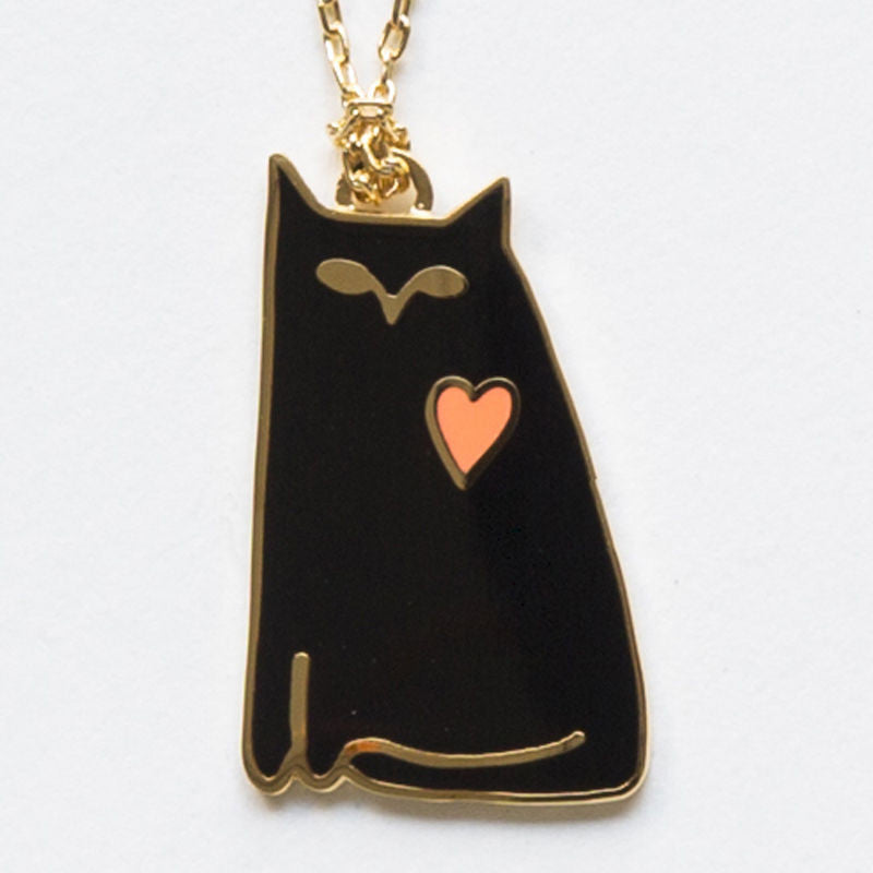 Cat Love Pendant Necklace by Yellow Owl Workshop