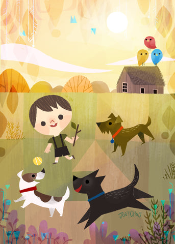 Go Fetch Print by Joey Chou