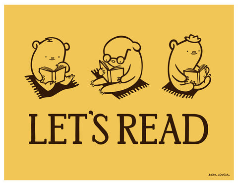 Let's Read 11x14 Print by Cuddlefish Press