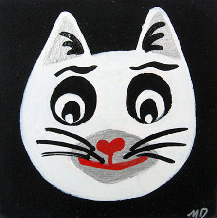 Big Face Kitty Mini 1 by Marie Dolphin