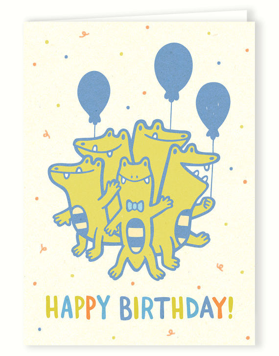 Happy Birthday Gators Card by Cuddlefish Press