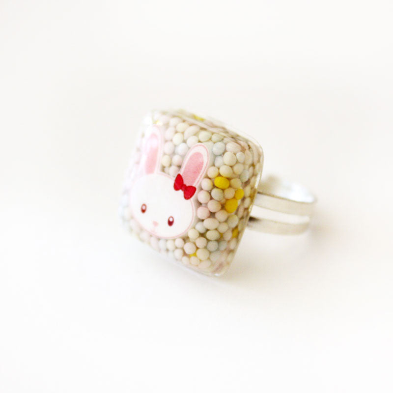 Bunny Candy Resin Ring by Unicorn Crafts