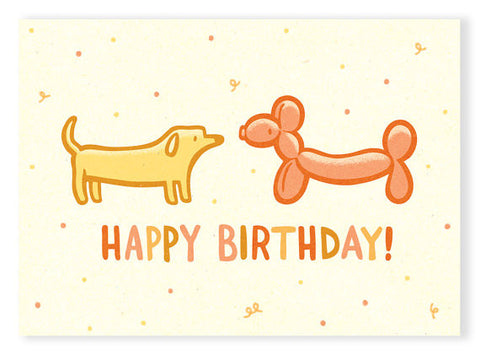 Happy Birthday Dogs Card by Cuddlefish Press