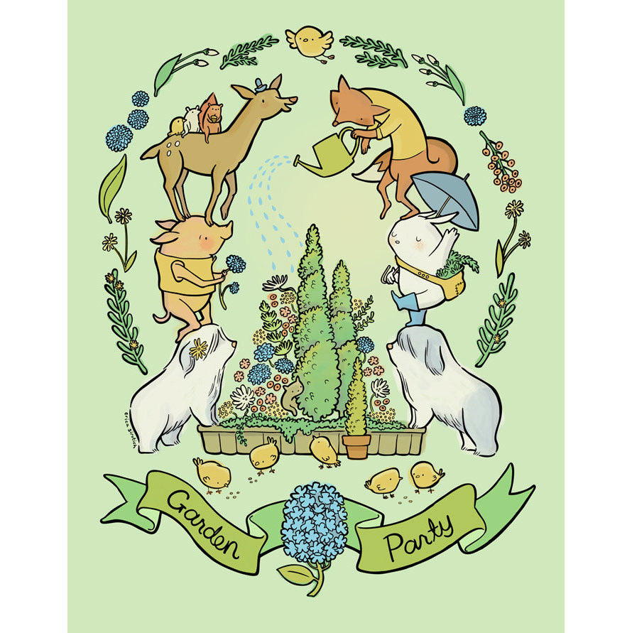 Garden Party Print by Cuddlefish Press