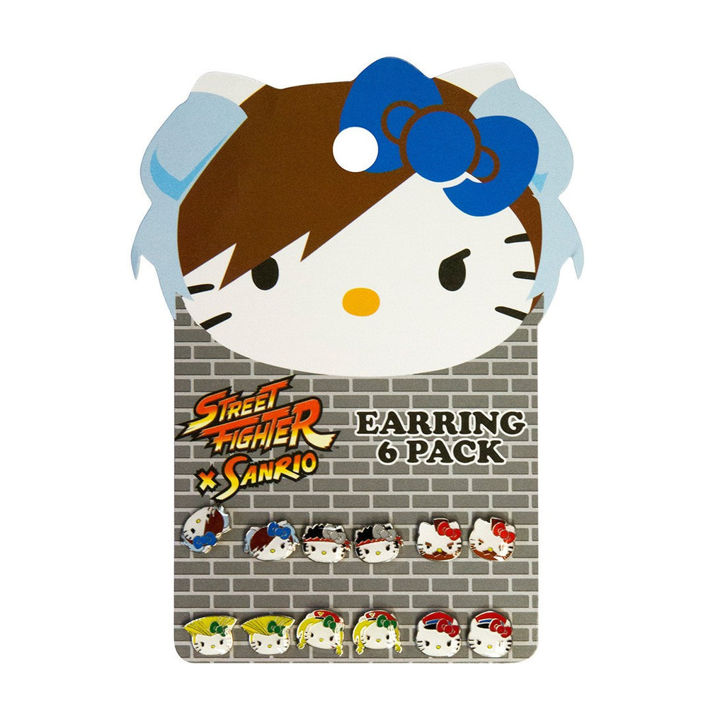 Hello Kitty Street Fighter Earring 6 Pack