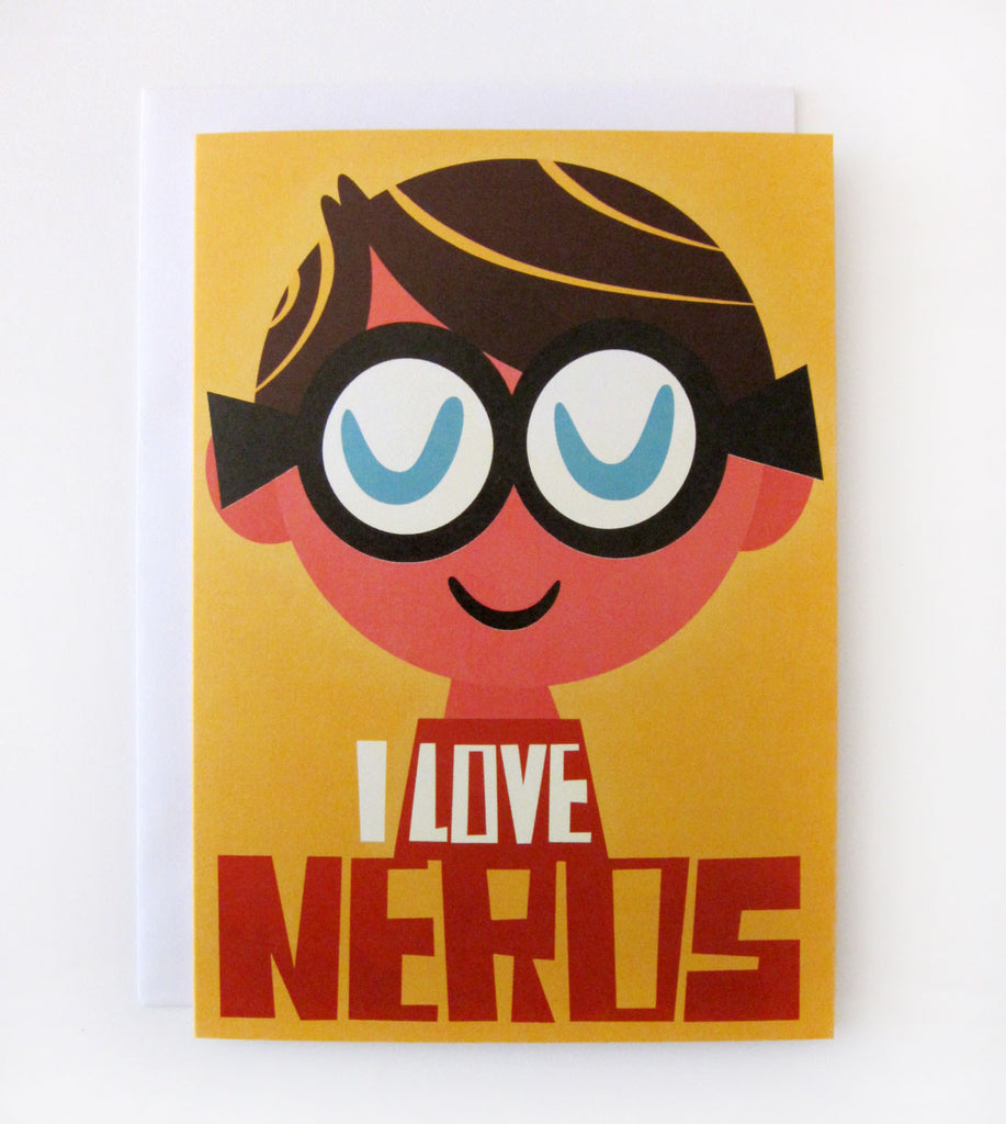 I Love Nerds Card by Pintachan