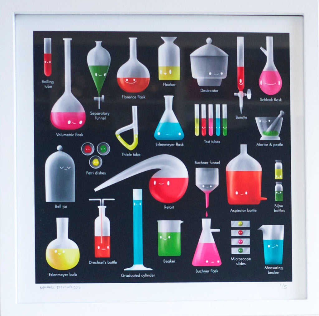 Laboratory Glassware Chart by Michael Fleming